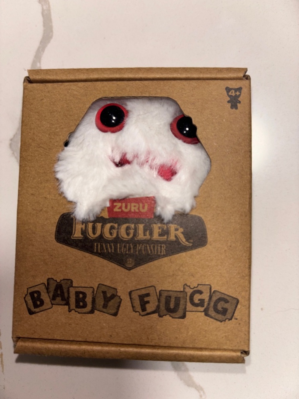 ZURU Baby Fuggler White Plush Toy with Red Eyes ♥️